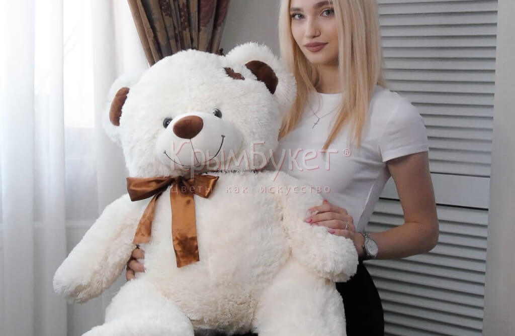 Медведь 110см "Тони" (Белый)