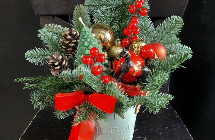 Новогодняя композиция «Новогодние игрушки»