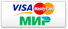 Plastic card Visa, MasterCard, MIR